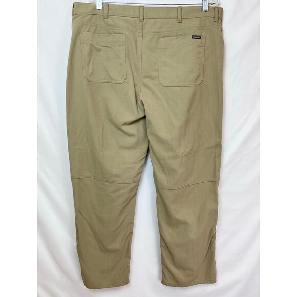 Eddie Bauer Men's Tan Chino Pull On Athleisure Hiking Pants 40x30 - Picture 2 of 7